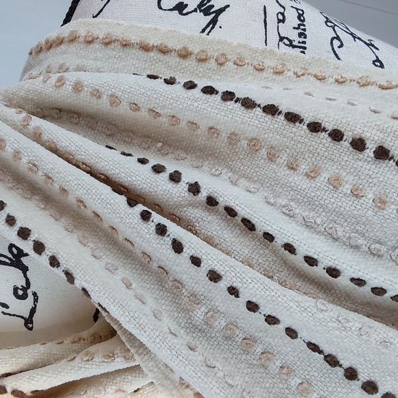 Lauren Ralph Lauren- Neutral Scarf logo Patch Tans ,Cream and Browns Large Size - Picture 5 of 9